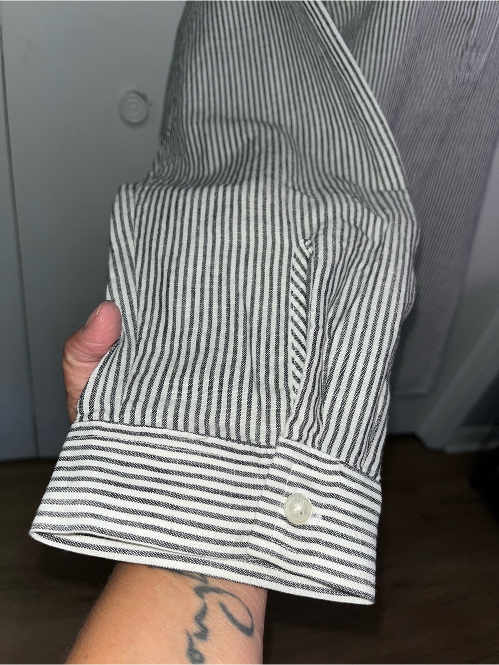 J Crew Linen Striped Buttonless Tunic • Linen & Cotton • NWOT - Picture 4 of 15